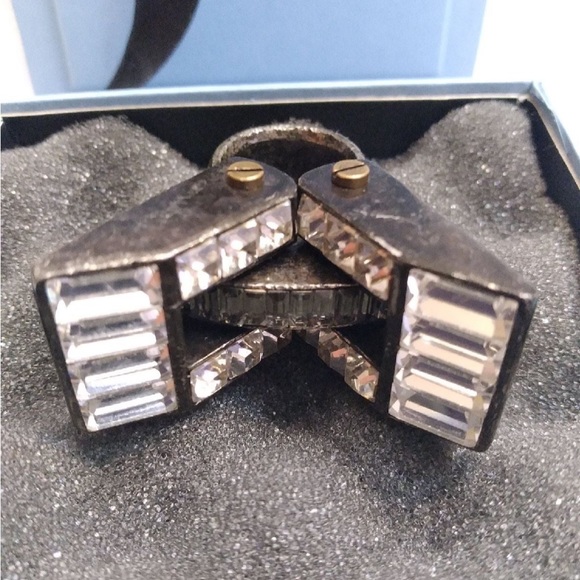 Lanvin, mechanical ring, very massive, aged metal effect - Picture 8 of 10